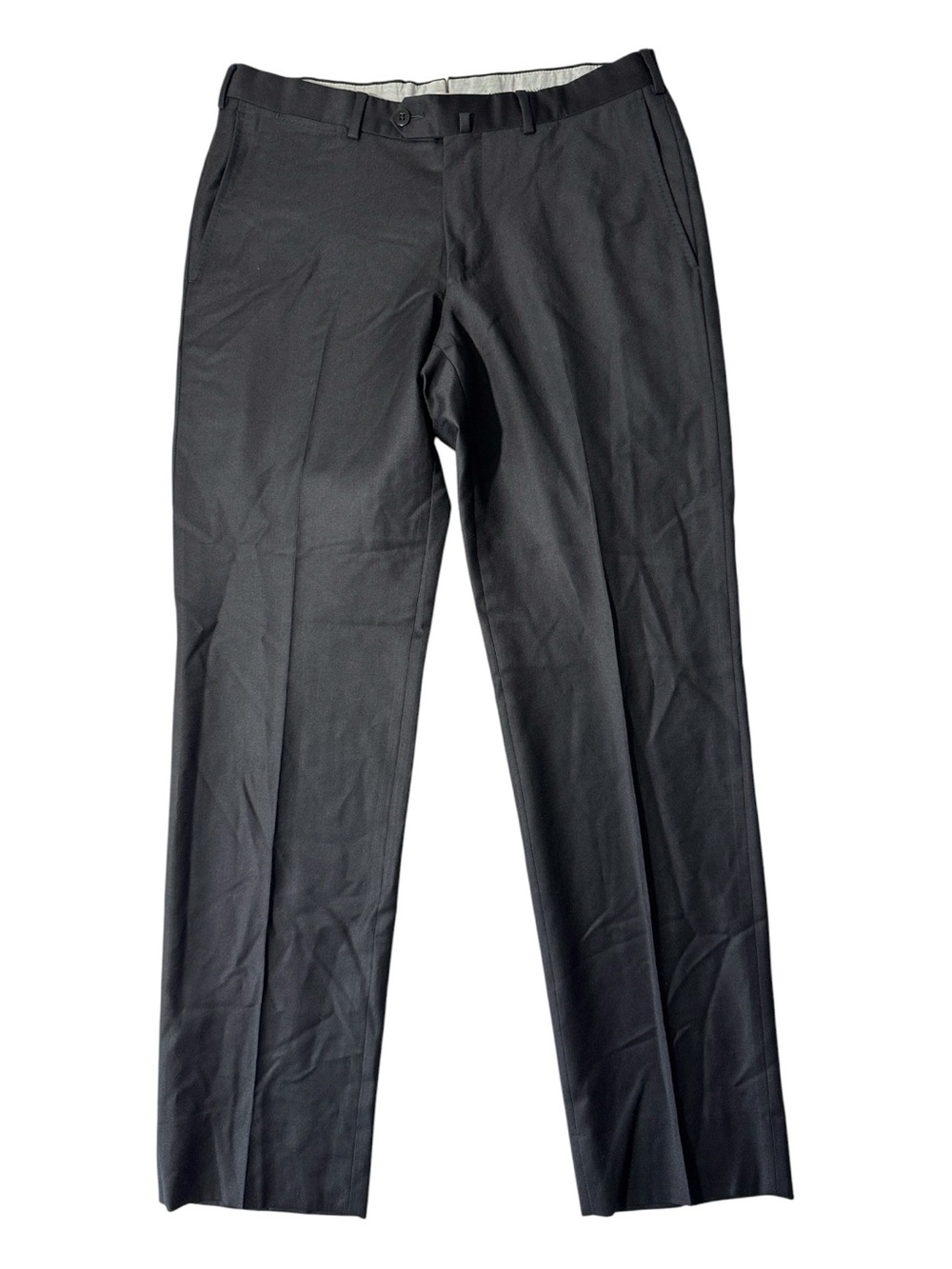 Ermenegildo Zegna mens 32x30 black Trofeo 100% wool tailored dress pants EUC